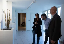 	Il sindaco Ezio Donadio e gli assessori Lucia Rosso e Giovanni Cismondi in visita